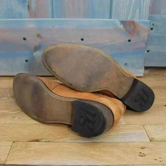 Paul Green Ava Wingtip Size 6.5 Camel Beige Leather Oxford Slip On Chelsea Boots - Picture 10 of 10